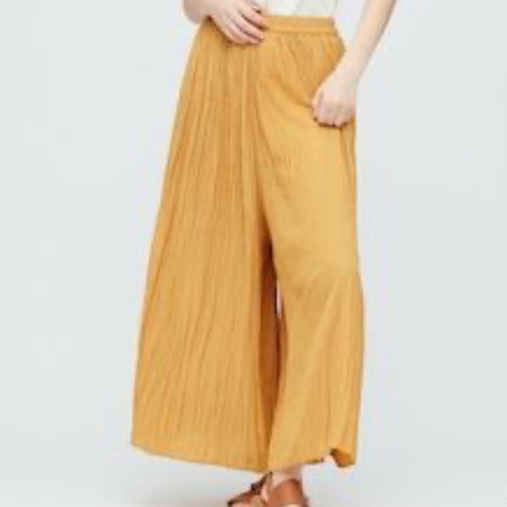 Nwt Uniqlo Junior Washer Satin Skirt Cropped Pants 13